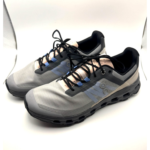 On Running Athletic Shoes in Gray and Blue - Picture 2 of 16